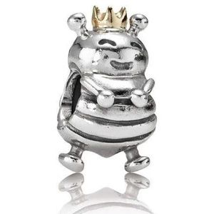 Pandora Retired S/S 14Kt Gold Queen Bee Bead